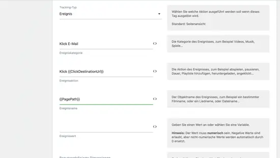 Matomo Tag Manager Tag für Klick auf E-Mail-Adresse