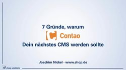 OMT-Toolkonferenz: 7 Gründe, warum Contao Dein nächstes CMS werden sollte