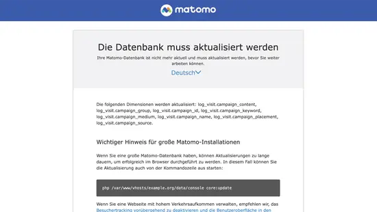 Wenn du einen solchen Hinweis siehst, solltest du die Datenbankänderung auf der Konsole machen!